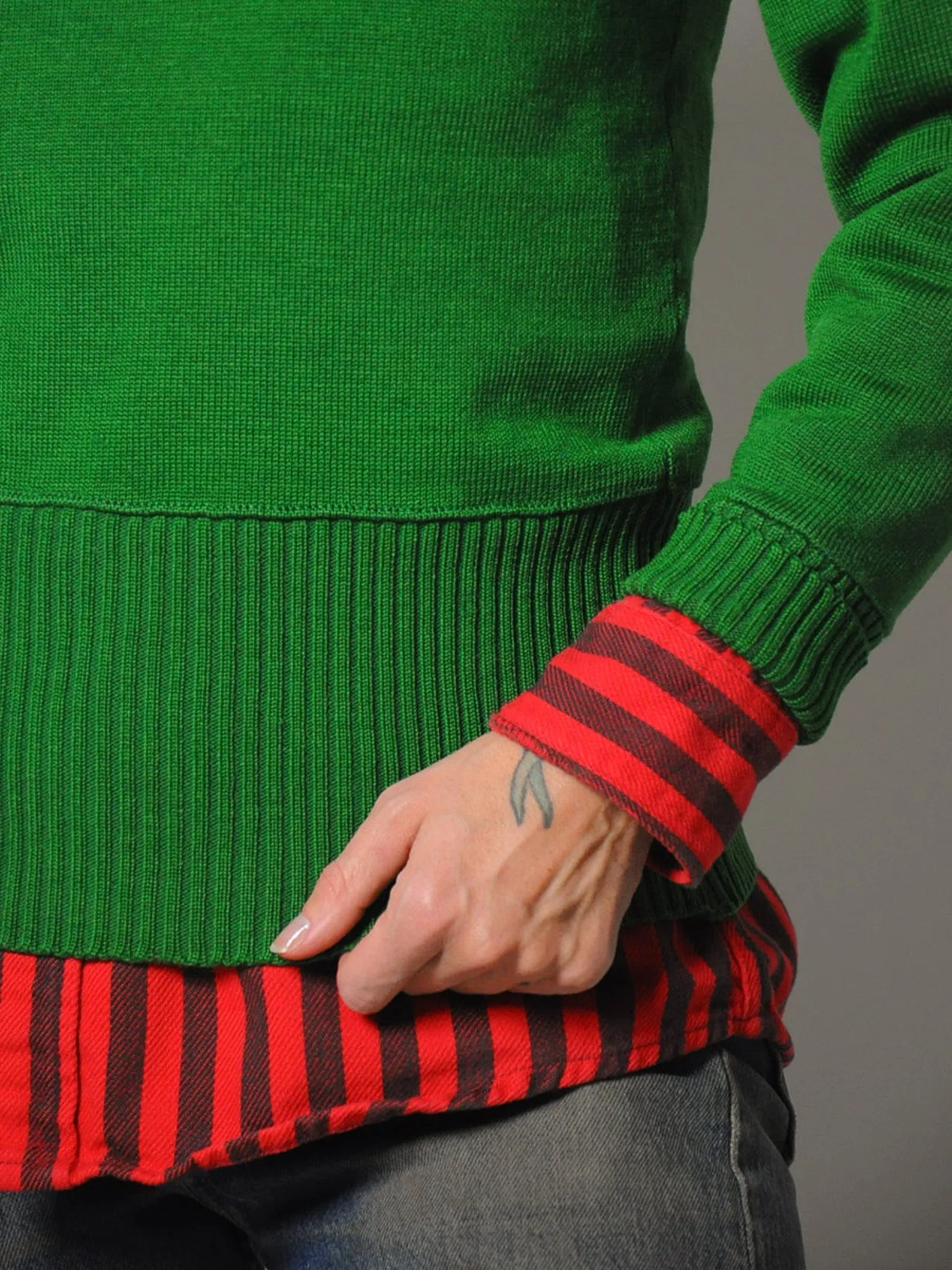 1940's Kelly Green Boatneck Sweater