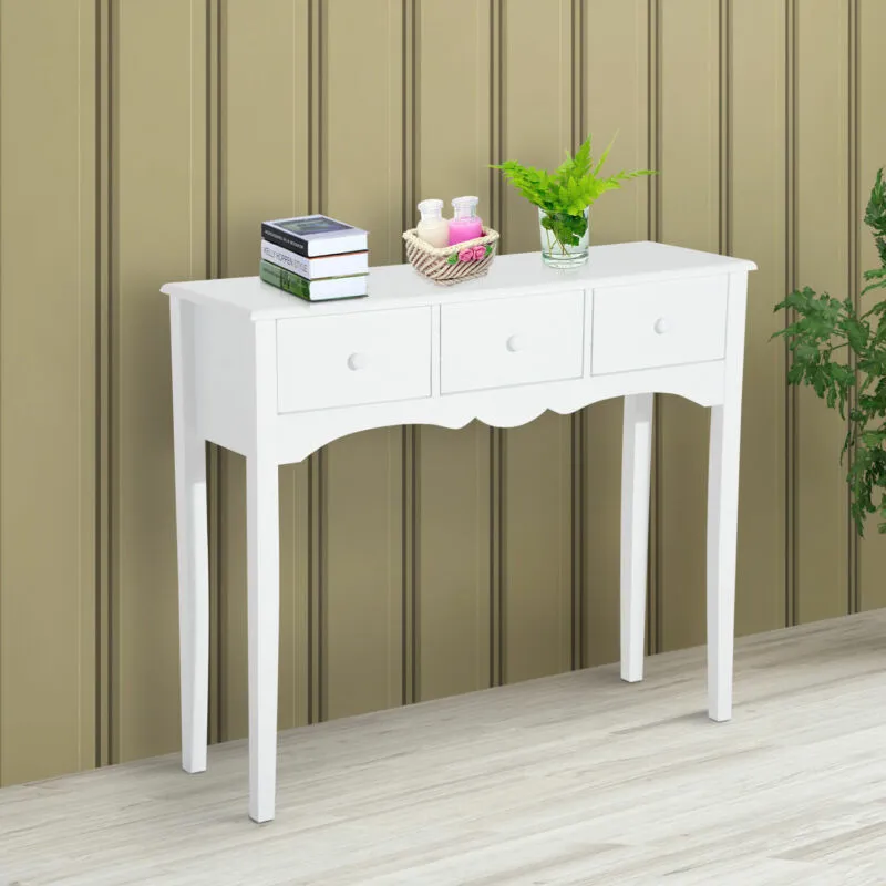 3 Drawer Dressing Console Table