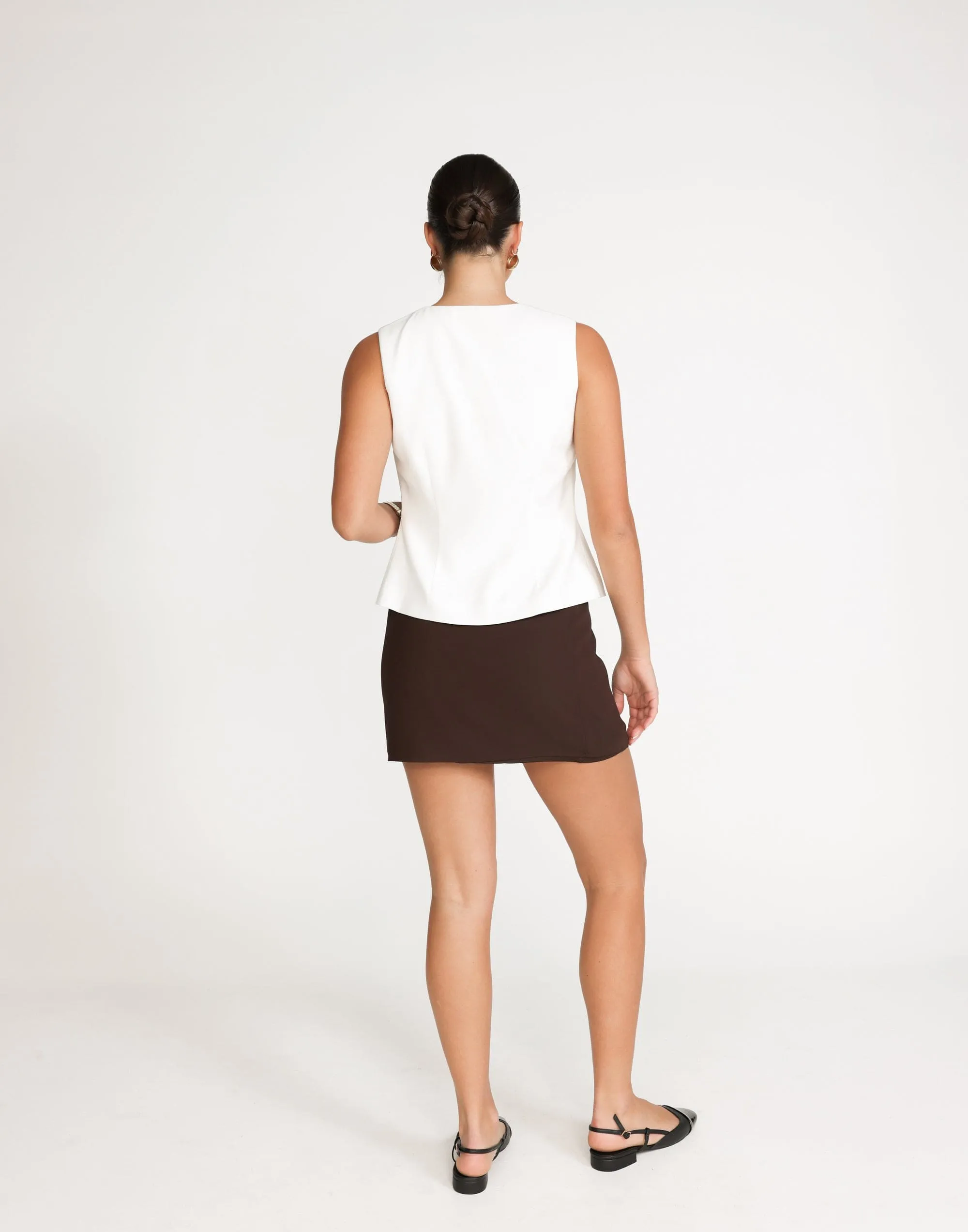 Abby Mini Skirt (Cocoa)