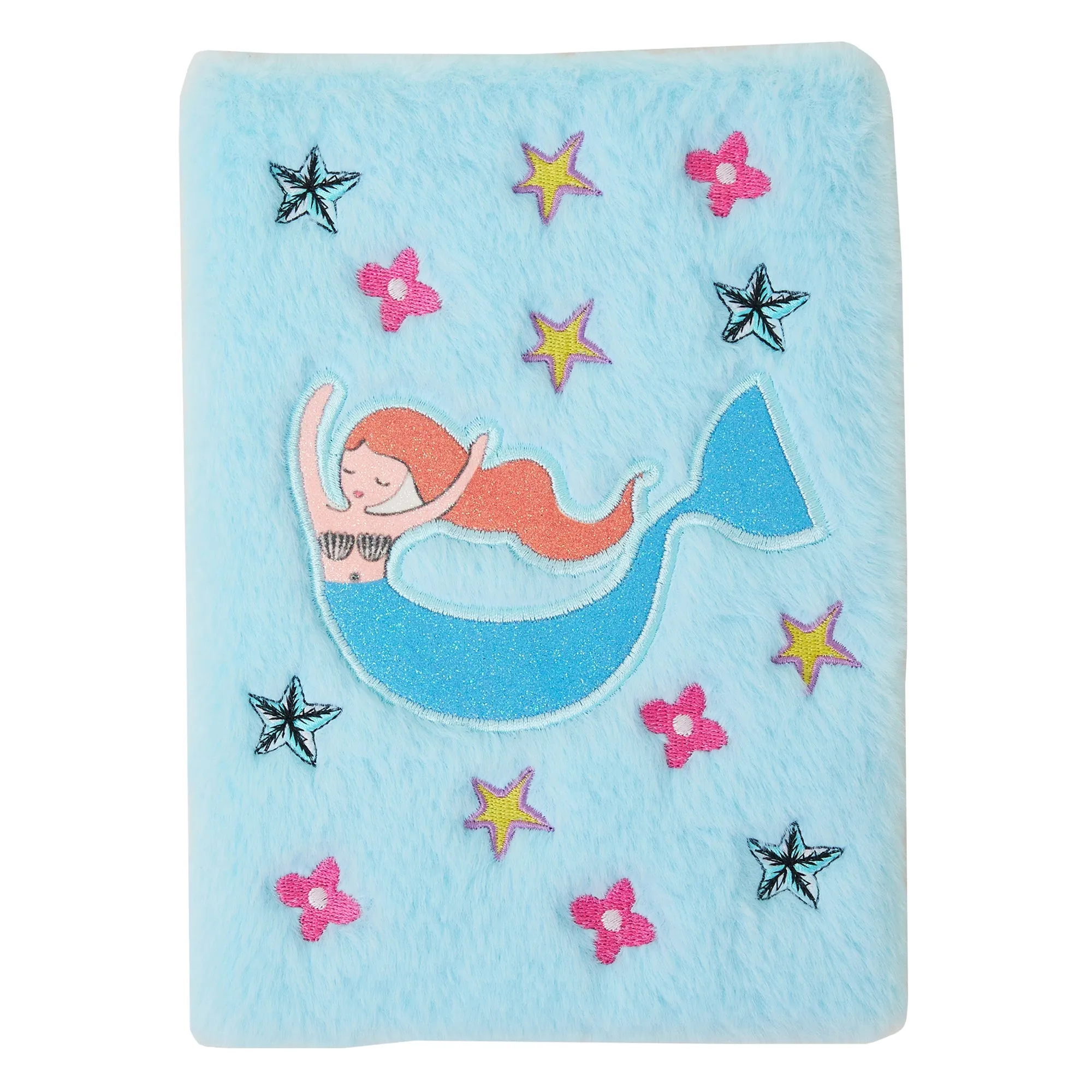 Accessorize London Blue Mermaid Fluffy Notebook