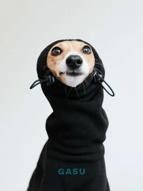 Adjustable 4-Leg Anti-static Fleece Dog Jumpsuit | Black