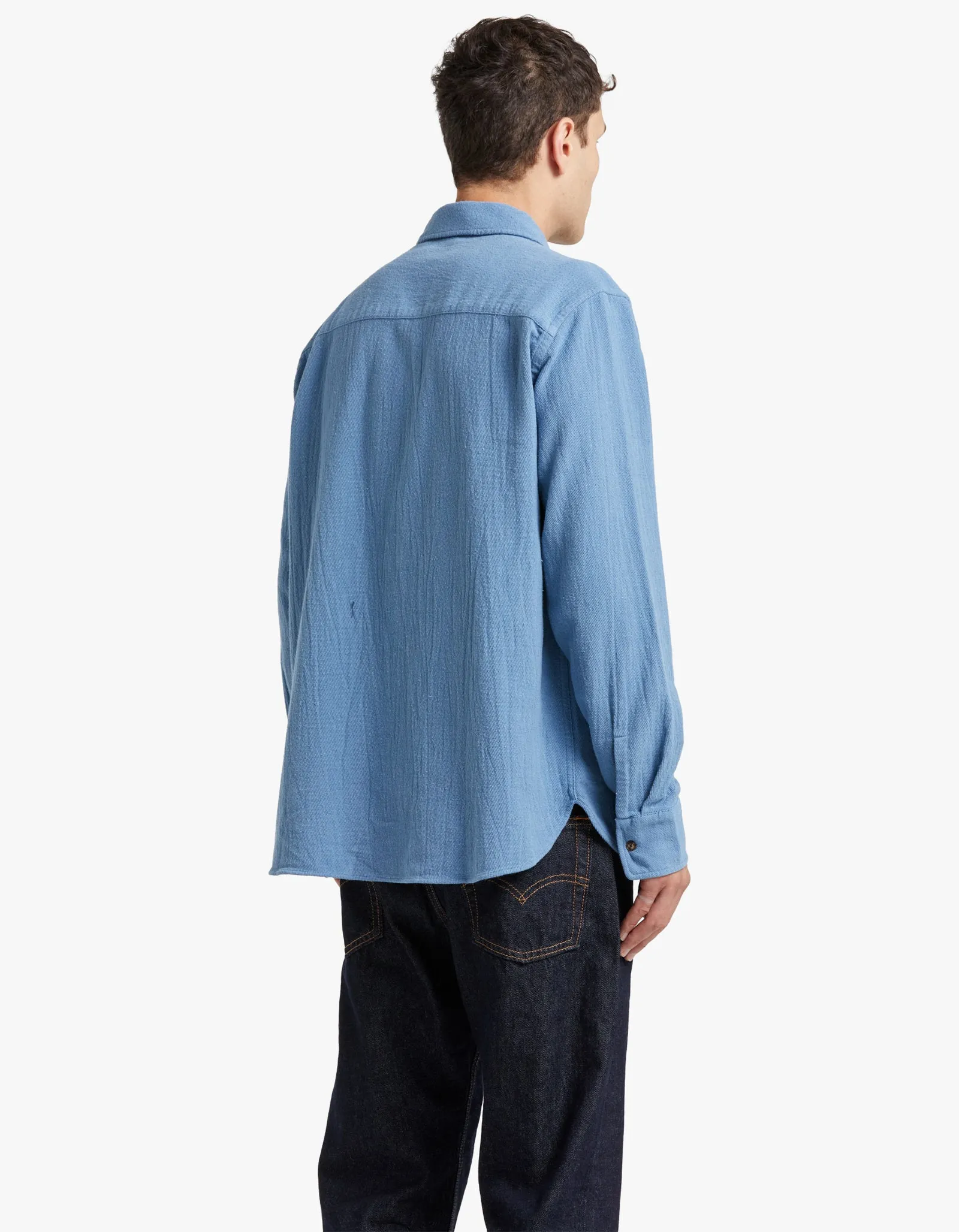 Broome Boucle Knit L/S Shirt - Coronet Blue