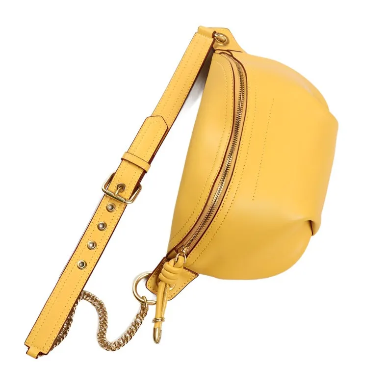 Colorful Leather Fanny Packs Chest Bags For Women