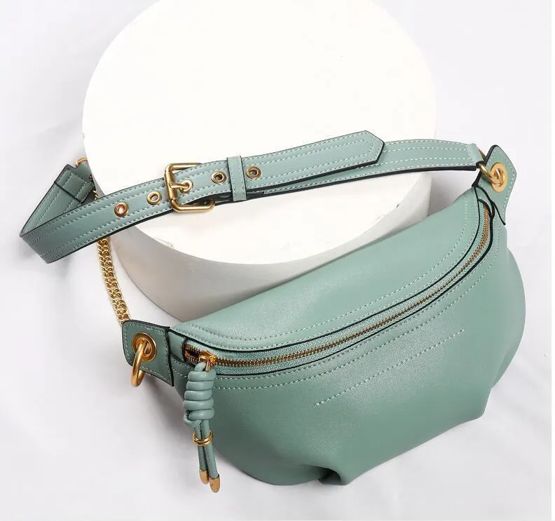 Colorful Leather Fanny Packs Chest Bags For Women