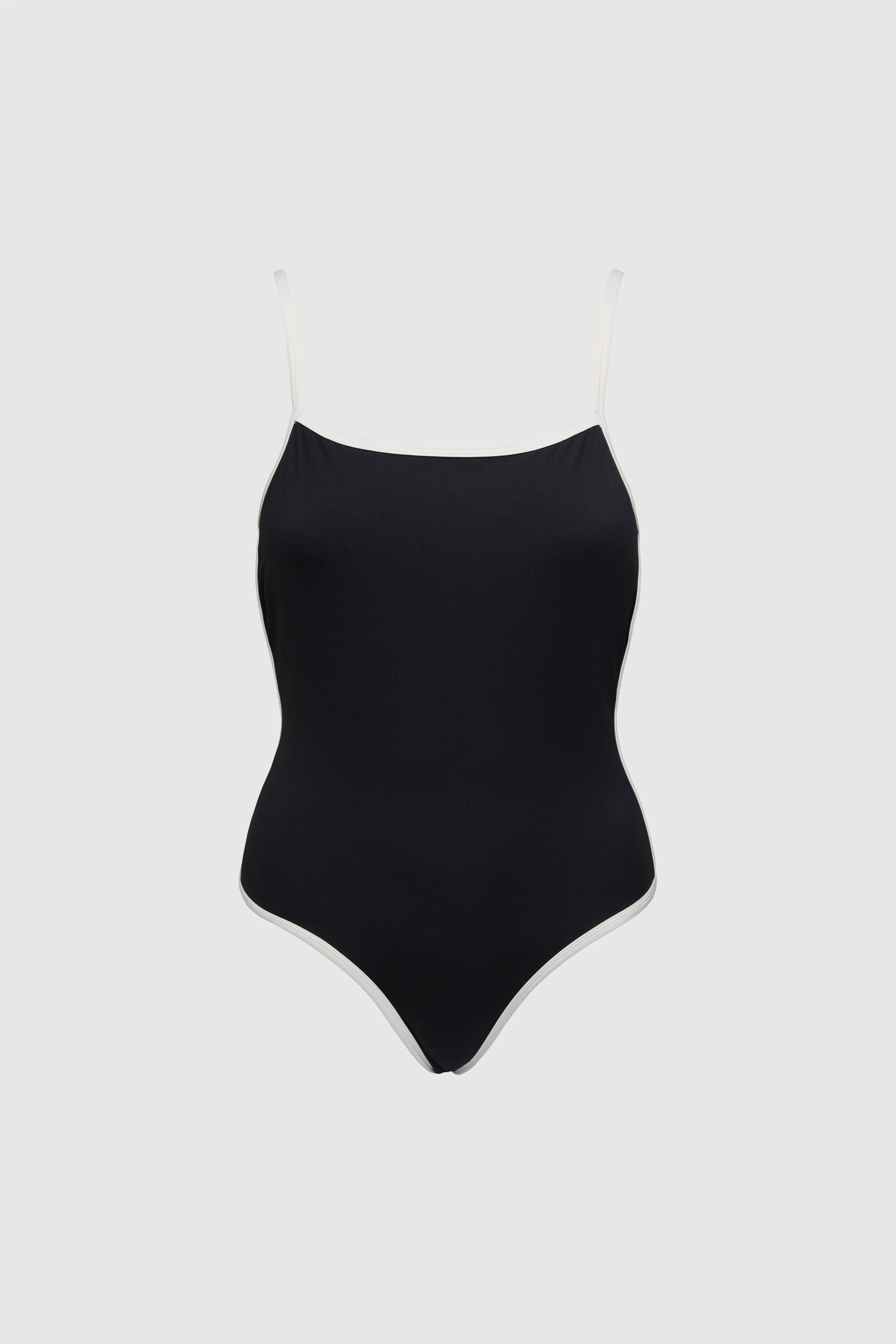 CONTRAST DETAIL ONE PIECE SWIMSUIT