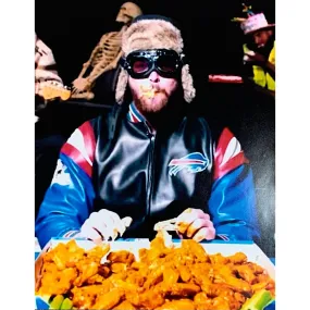 Dawson Knox Eating Wings Unsigned Photo