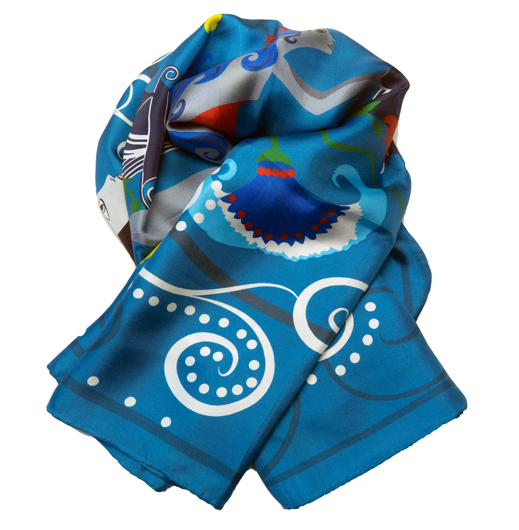 DELUGE Mermaid Fairytale Silk Twill Scarf