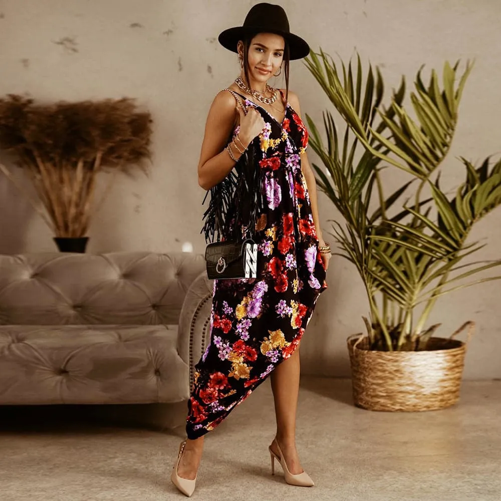 DressBetty - Floral Print Suspenders Bohemia Dresses