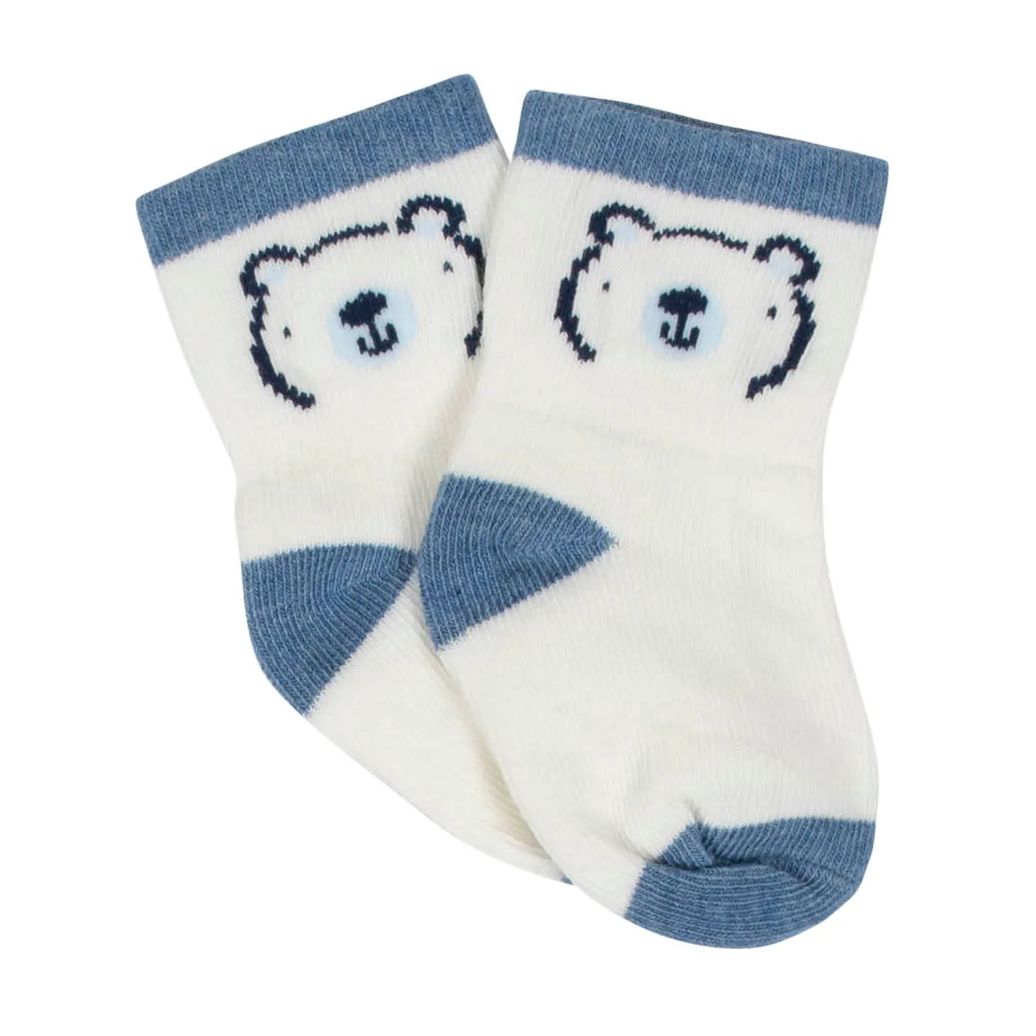 Gerber Organic 4-Pack Baby Boys Teddy Wiggle Proof Socks