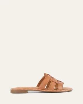 JASPER FLAT SANDALS BRANDY LEATHER