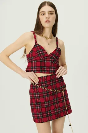 Jasper Sleeveless Cami Top in Plaid