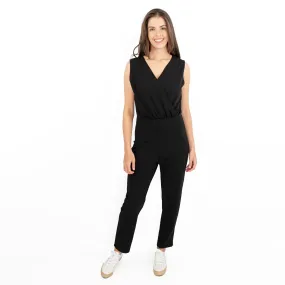 Karen Millen Black Sleeveless Wide Leg Relaxed Fit Summer Jumpsuits