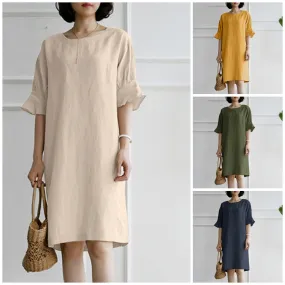 Ladies Casual Round Neck Dress