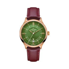 No.274 Automatic Rose gold, green and oxblood