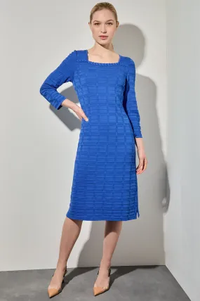 Plus Size Textured Soft Knit Sheath Dress