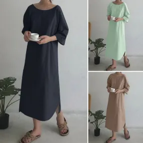 Round Neck Sleeve Dress