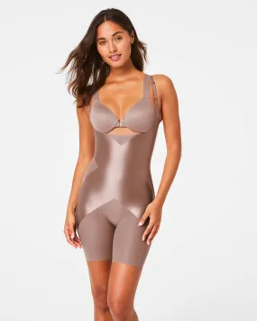 SPANXshape Satin-X Open-Bust Mid-Thigh Bodysuit