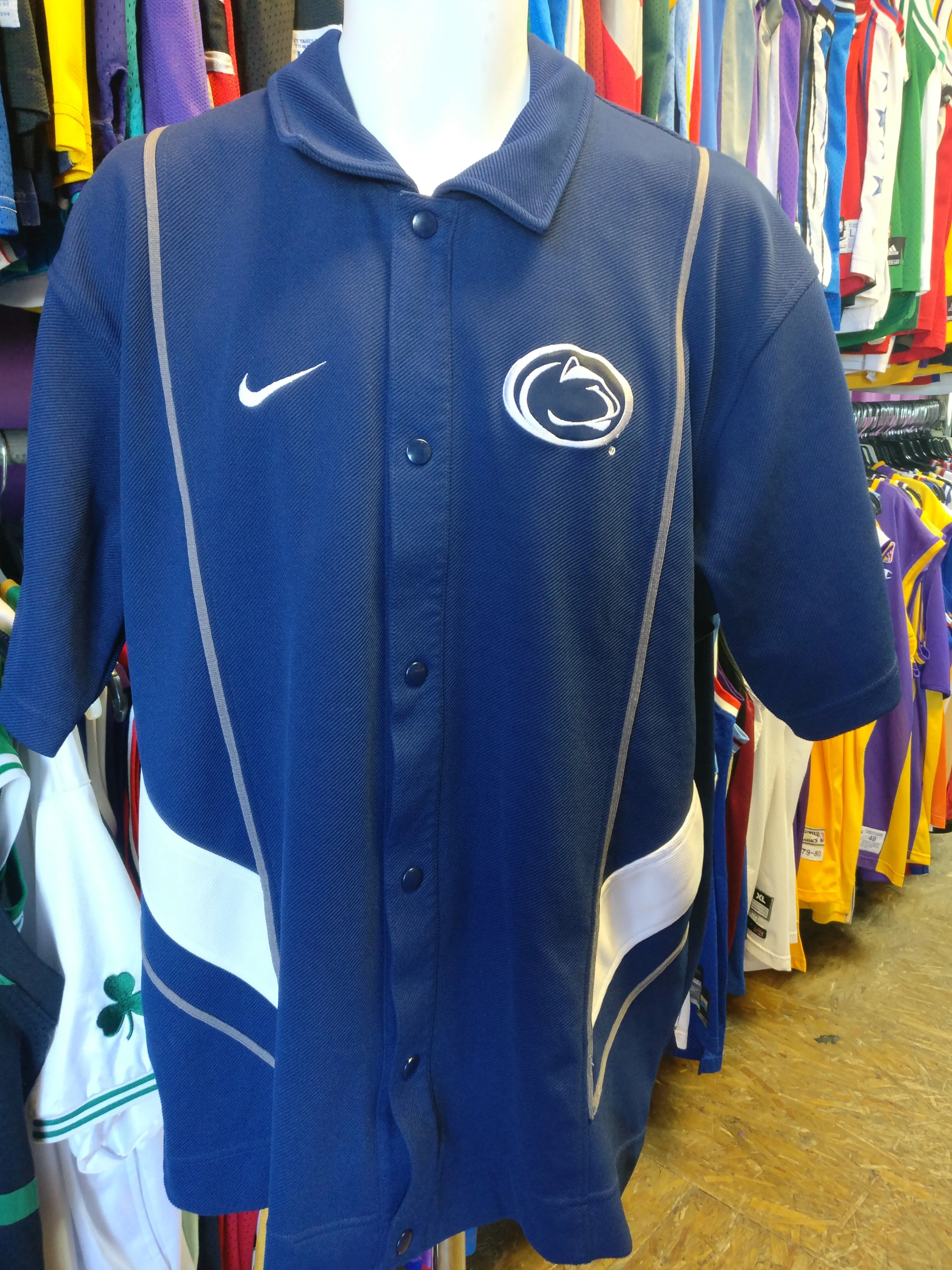 Vintage PENN STATE NITTANY LIONS NCAA Warm up Nike Jersey L