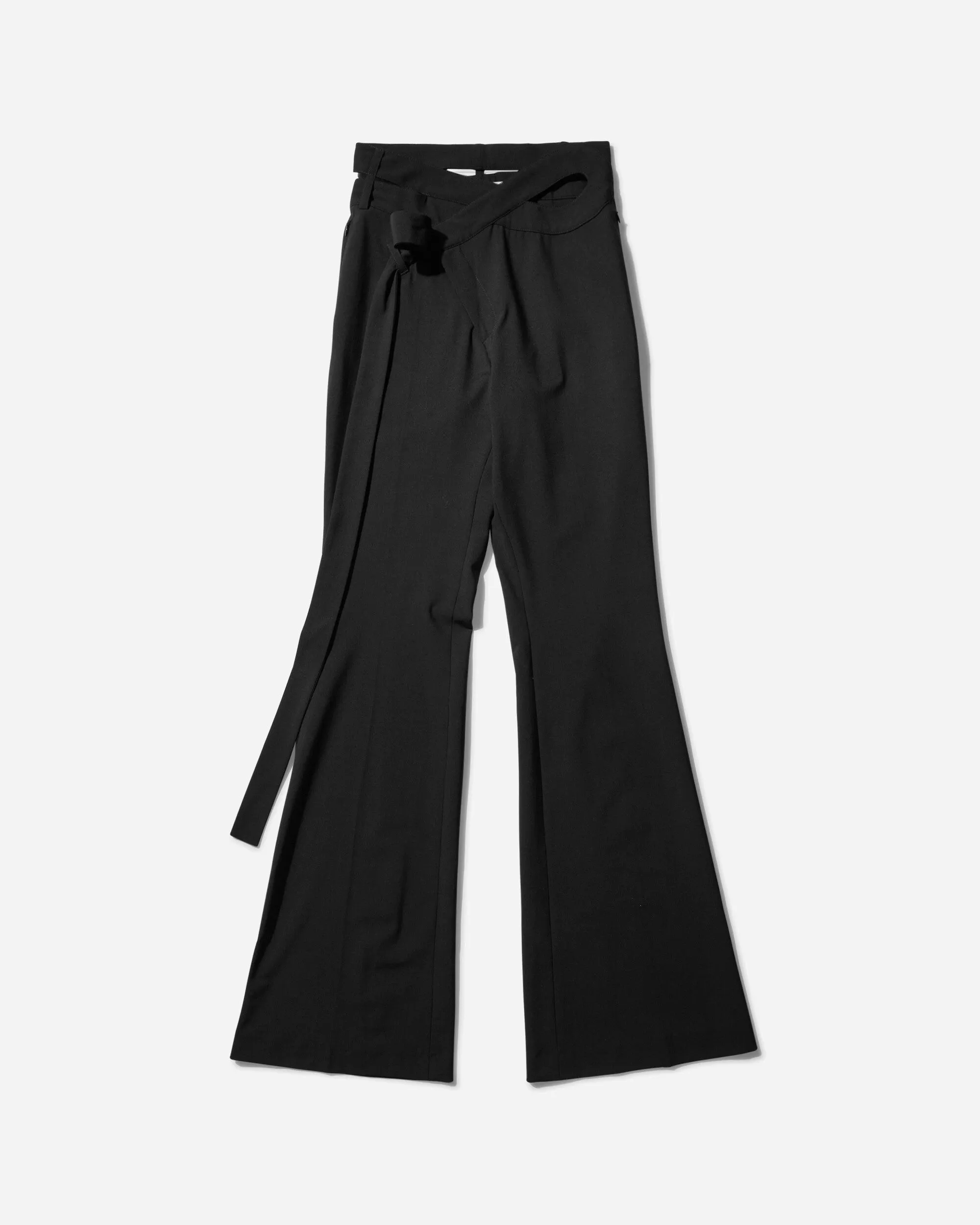 Women's Flared Wrap Suit Pants Black